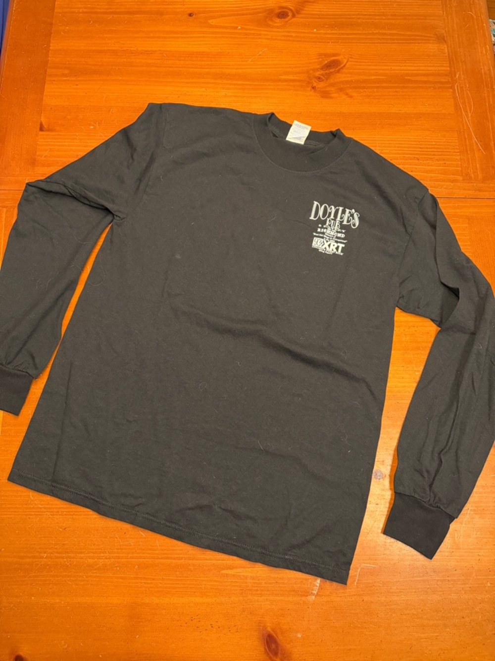 Black Long Sleeve Graphic Tee - Branding
